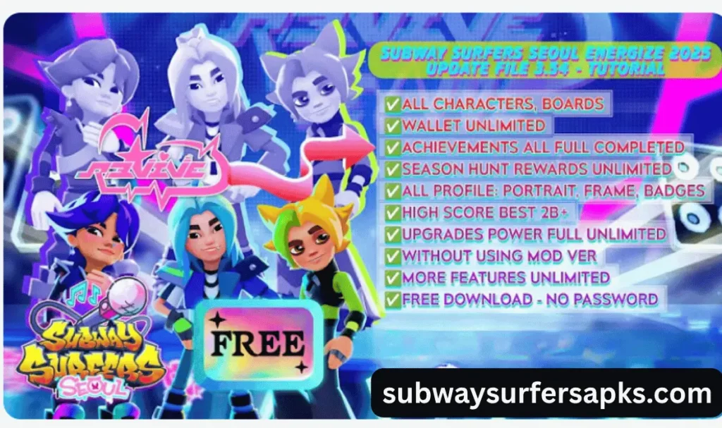 Download Subway Surfers Mod APK v3.54.0 Unlimited Money & Keys 2025 2 Subway Surfer Mod APK Latest Version 3.54.0 World Tour SEOUL