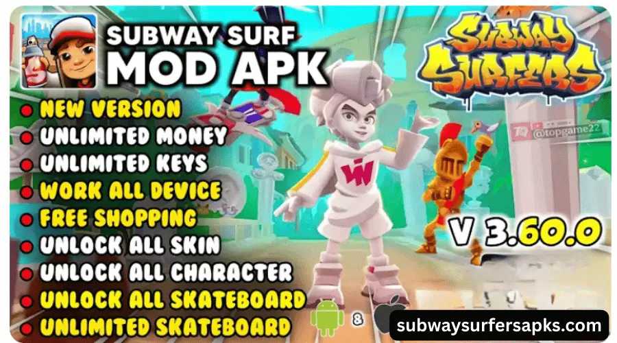 Subway Surfers Mod APK Latest Version 3.60.0 World Tour Rome